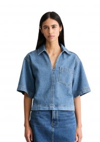 Marc O'Polo DENIM Kurzarmbluse »aus reinem Organic Cotton«