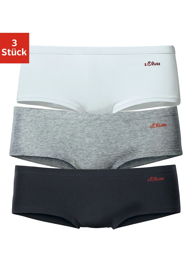 s.Oliver Hipster 3er-Pack,aus elastischer Baumwoll-Qualität