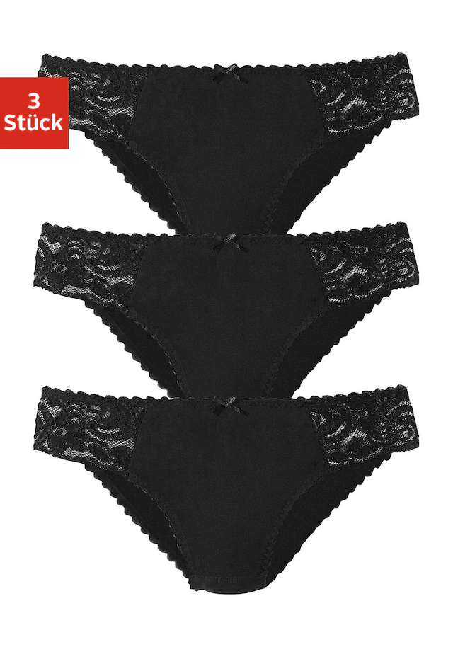 petite fleur Jazz-Pants Slips 3er-Pack,aus elastischer Baumwoll-Qualität