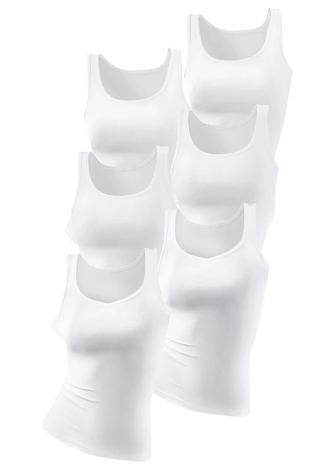 petite fleur Achselhemd 6er-Pack,aus reiner Baumwolle, Tanktop, Unterziehshirt