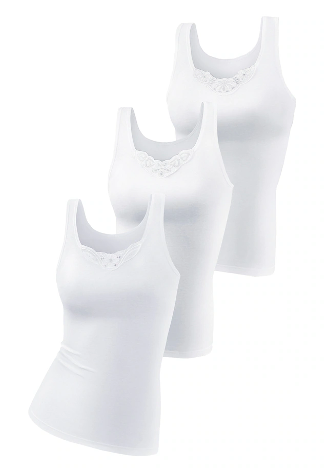petite fleur Unterhemd 3er-Pack,aus reiner Baumwolle, Tanktop, Unterziehshirt