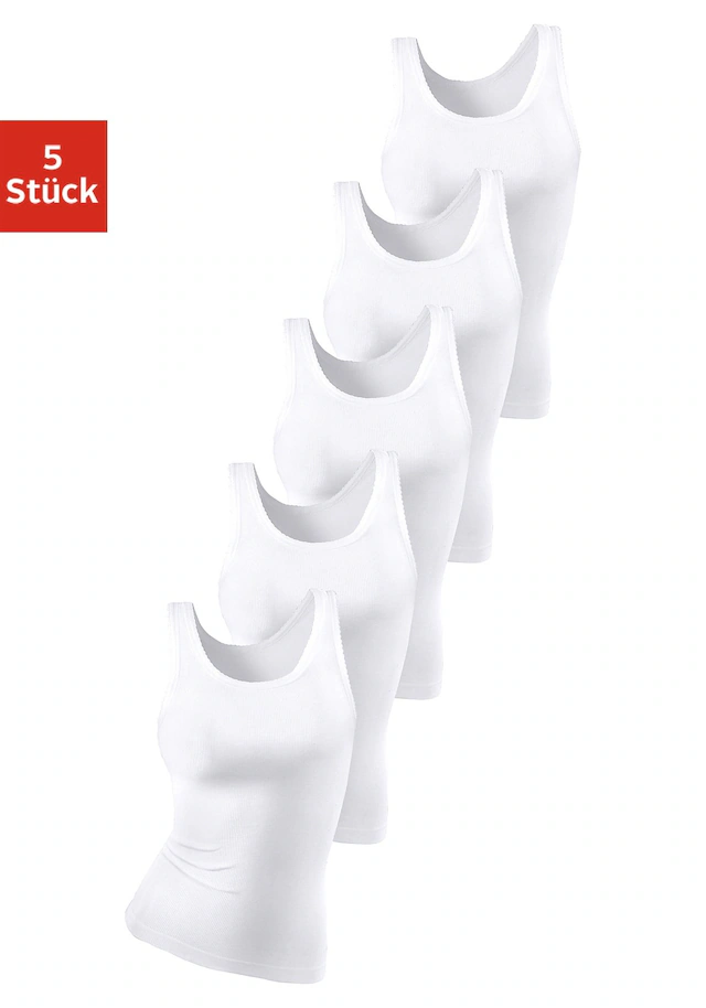 petite fleur Unterhemd 5er-Pack,weiches, elastisches Feinripp-Material, schmale, anliegende Passform