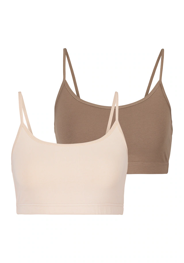 LASCANA Bustier 2er-Pack,aus elastischer Baumwolle
