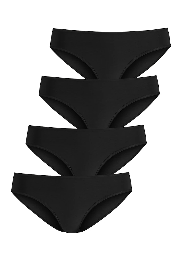 LASCANA Jazz-Pants Slips 4er-Pack,aus elastischer Baumwolle
