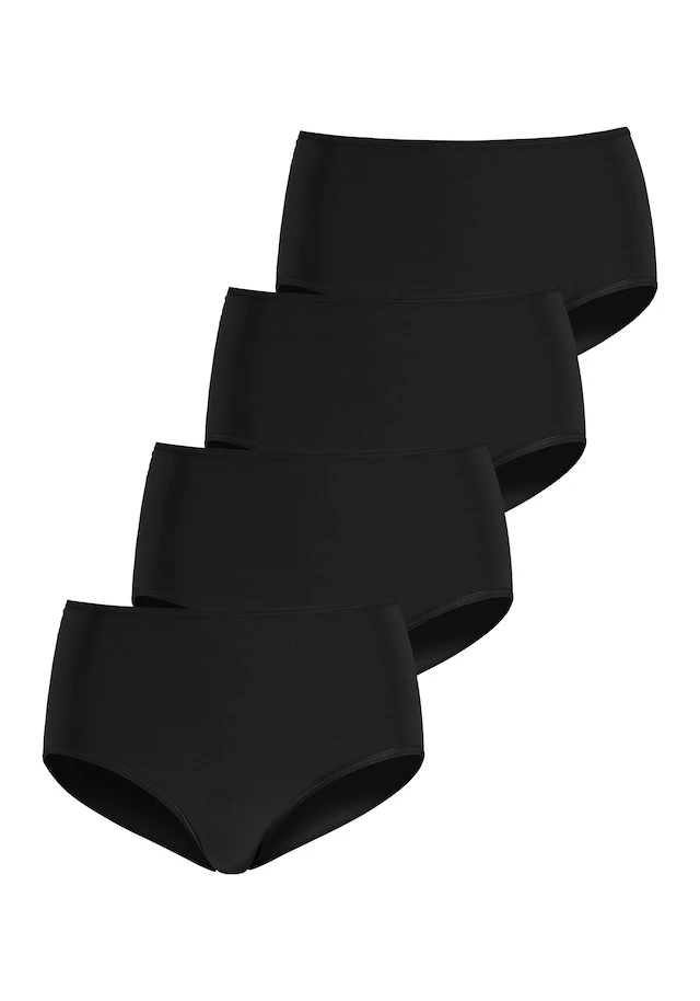 LASCANA Taillenslip 4er-Pack,aus elastischer Baumwolle