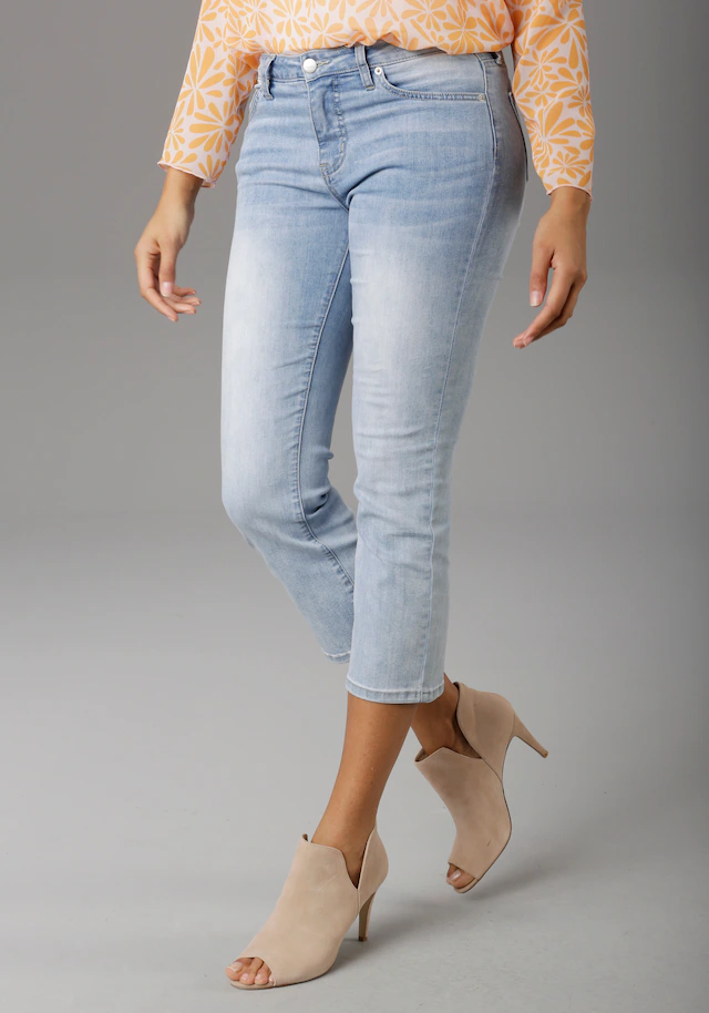 Aniston SELECTED Straight-Jeans in verkürzter cropped Länge