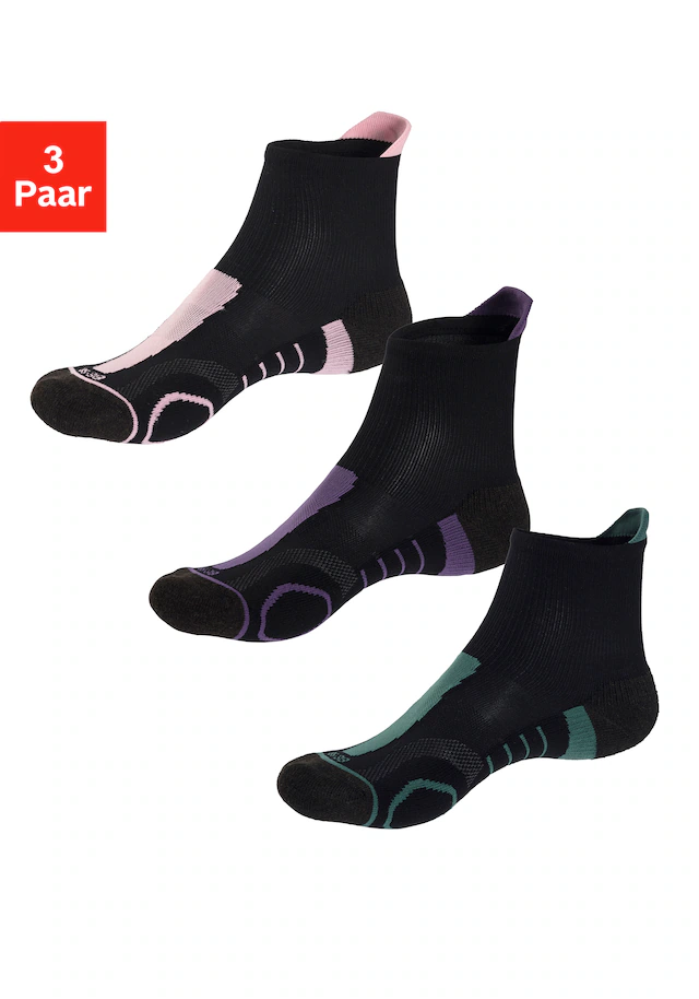 LASCANA ACTIVE Wandersocken Packung, 3 Stk. tlg. mit verstärkten Belastungszonen