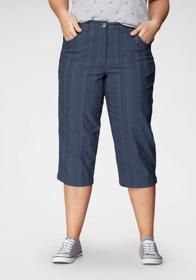 KjBRAND Caprihose »Babsie: bequemer Oberschenkel« Sommerhose mit Strukturmuster