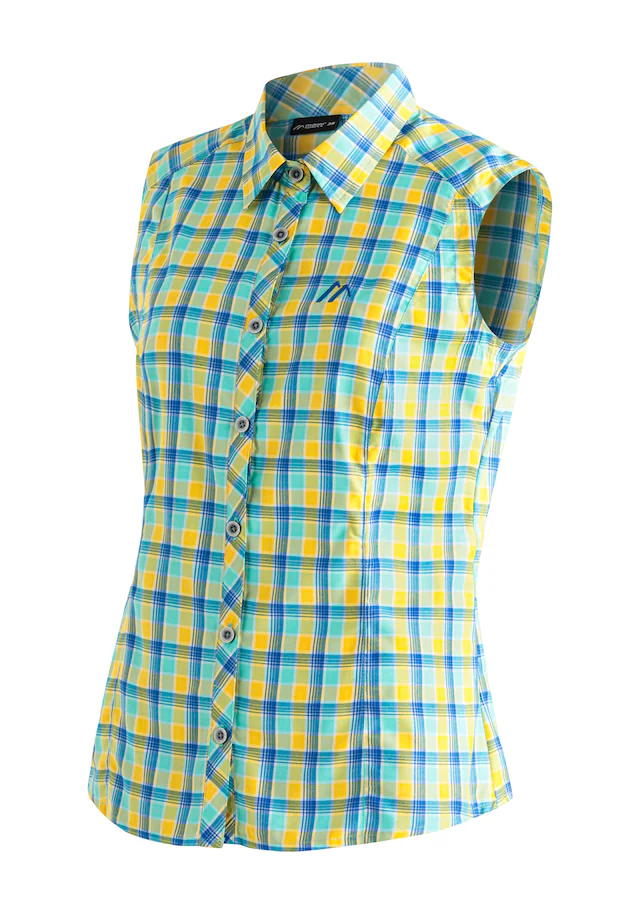 Maier Sports Funktionsbluse »Paloma« ärmellose Damen Bluse, sommerliches Blusen-Shirt, Karobluse, Reg. Fit