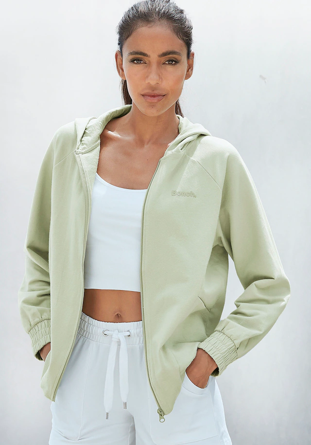 Bench. Loungewear Kapuzensweatjacke mit sportlichen Teilungsnähten, Loungeanzug