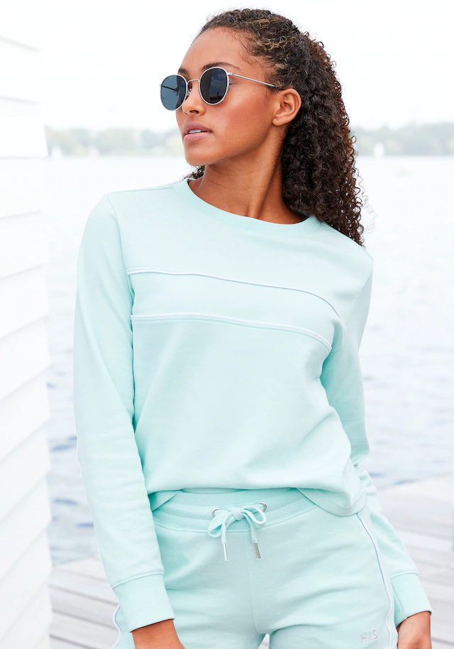 H.I.S Sweatshirt , mit Piping, Loungeanzugn