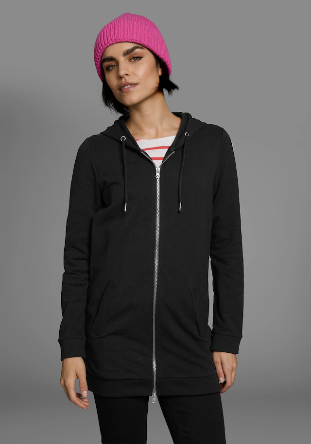 Flashlights Sweatjacke in langer Form mit Zipper