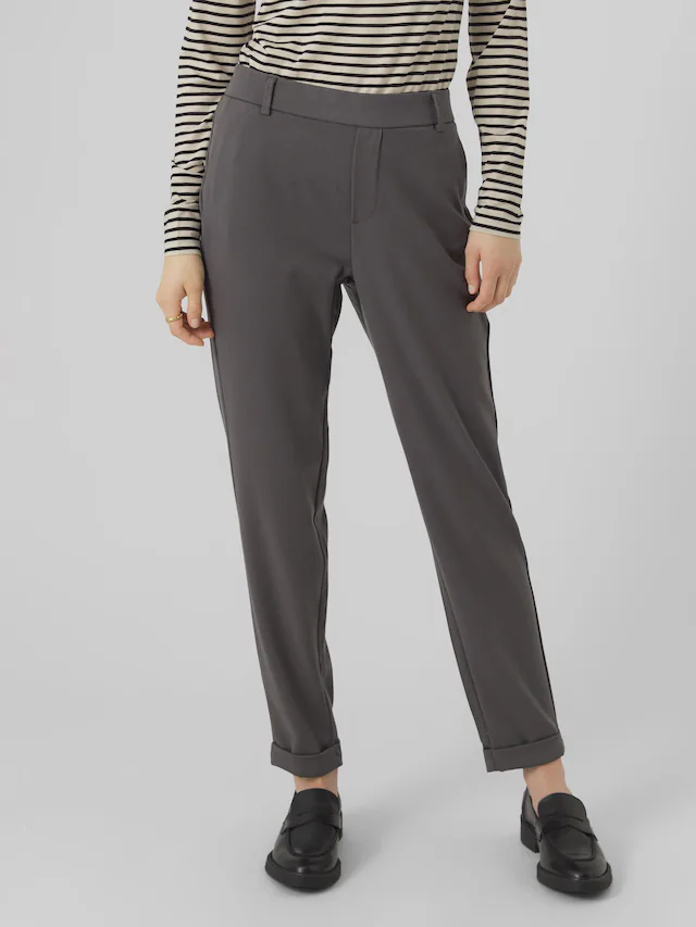 Vero Moda Anzughose »VMMAYA MR LOOSE SOLID PANT NOOS« knöchelfreie Form mit Saumaufschlag