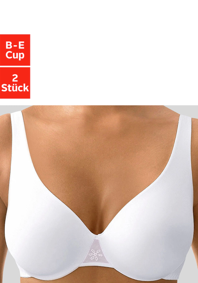 Nuance T-Shirt-BH Packung, 2 Stück,mit Bügel & nahtlosen Cups – auch ideal für große Größen