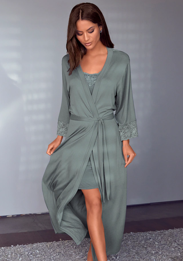 LASCANA Kimono mit edlen Spitzendetails