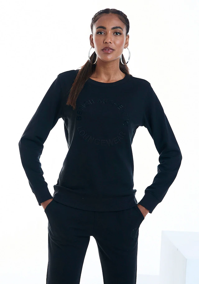 Bench. Loungewear Sweatshirt , mit runder Logostickerei, Loungwearn