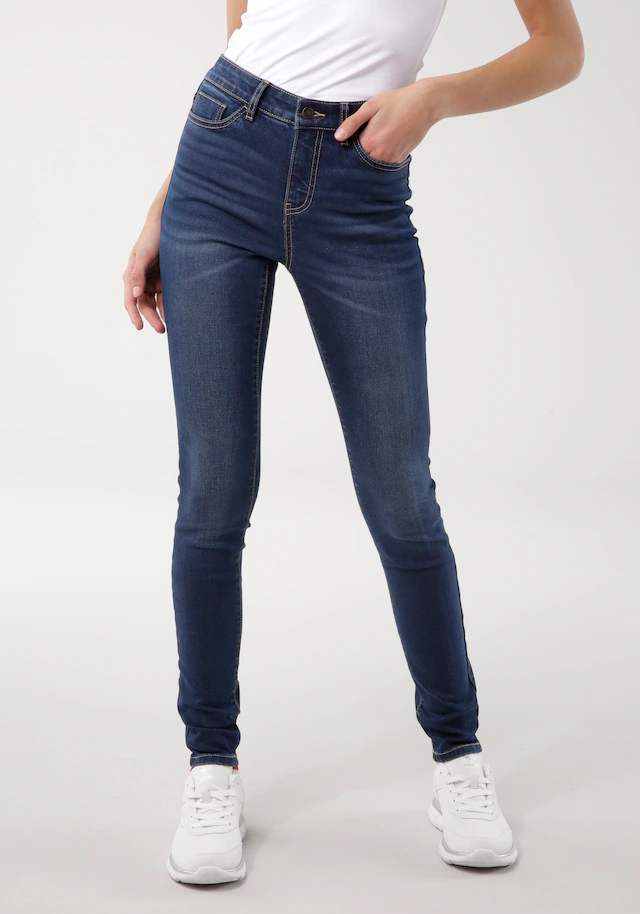 KangaROOS 5-Pocket-Jeans »SUPER SKINNY HIGH RISE« knöchellang,mit Used-Optik,hohe Leibhöhe