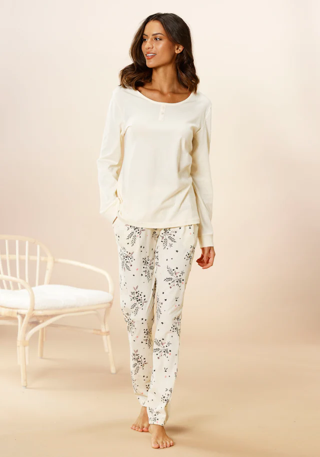Vivance Dreams Pyjama Set, 2 tlg. mit feinem Blumenprint