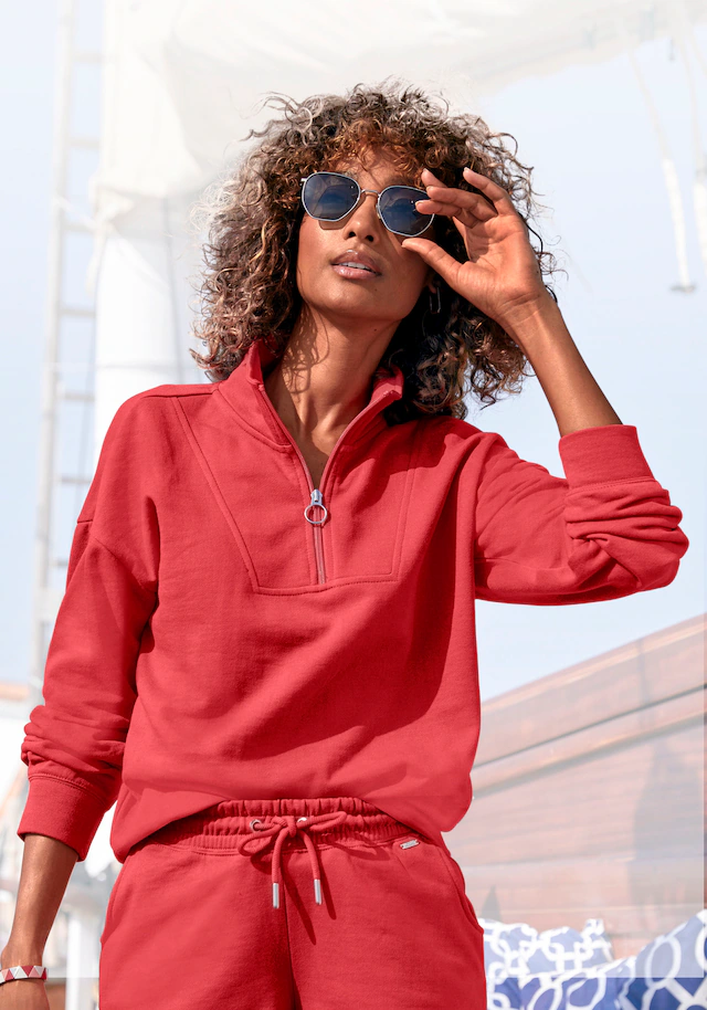 H.I.S Sweatshirt , Troyer im maritimen Stil, Loungewearn