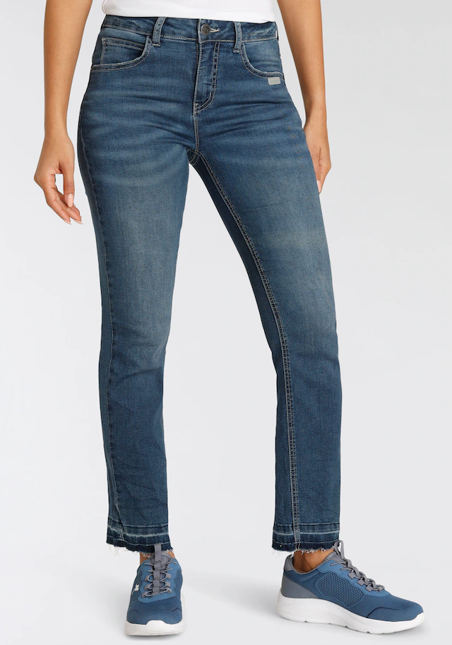 KangaROOS 7/8-Jeans »CULOTTE-JEANS« gerade Passform,modische Abriebeffekte,normale Leibhöhe