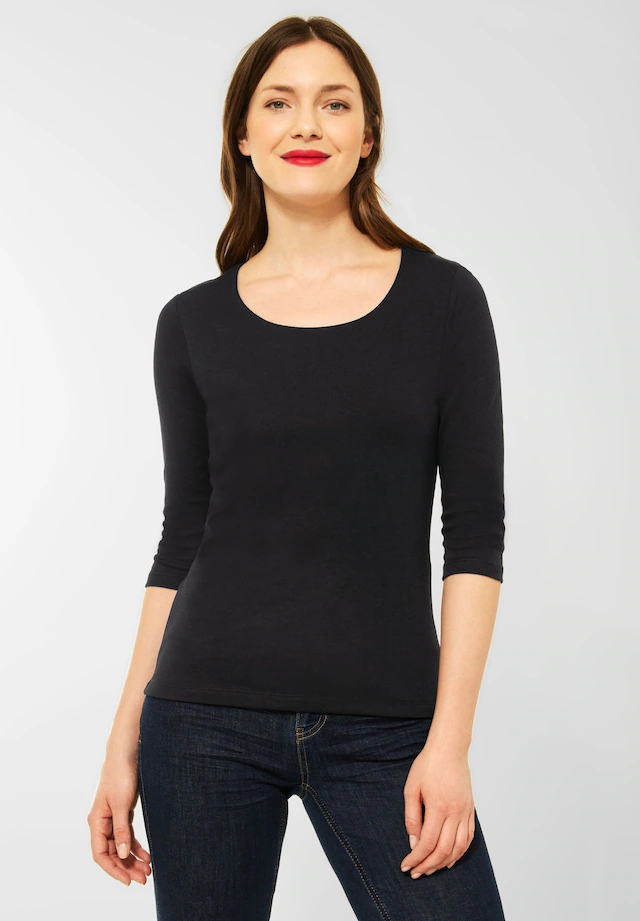 STREET ONE 3/4-Arm-Shirt mit Rundhalsausschnitt