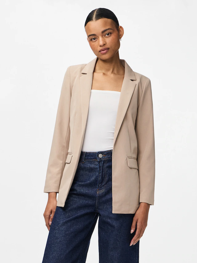 pieces Longblazer »PCBOSELLA LS LOOSE BLAZER NOOS« in leichter Oversize Form