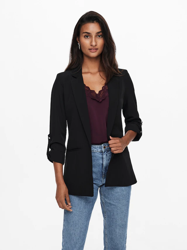 ONLY Kurzblazer »ONLKAYLE-ORLEEN 3/4 BLAZER TLR NOOS« Materialmix, regular fit