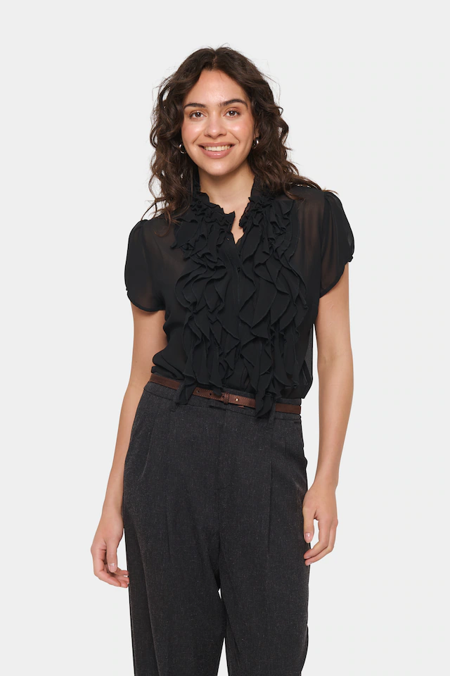 Saint Tropez Chiffonbluse »LiljaSZ SS Shirt«