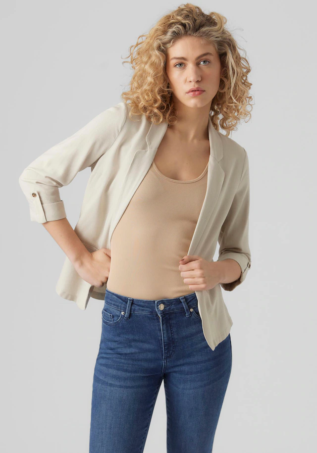 Vero Moda Kurzblazer »VMJESMILO 3/4 LOOSE BLAZER WVN NOOS« mit Leinen