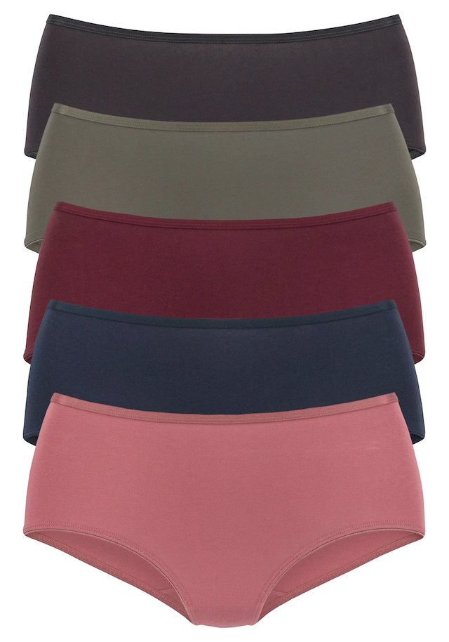 Vivance Taillenslip 5er-Pack,aus elastischer Baumwoll-Qualität