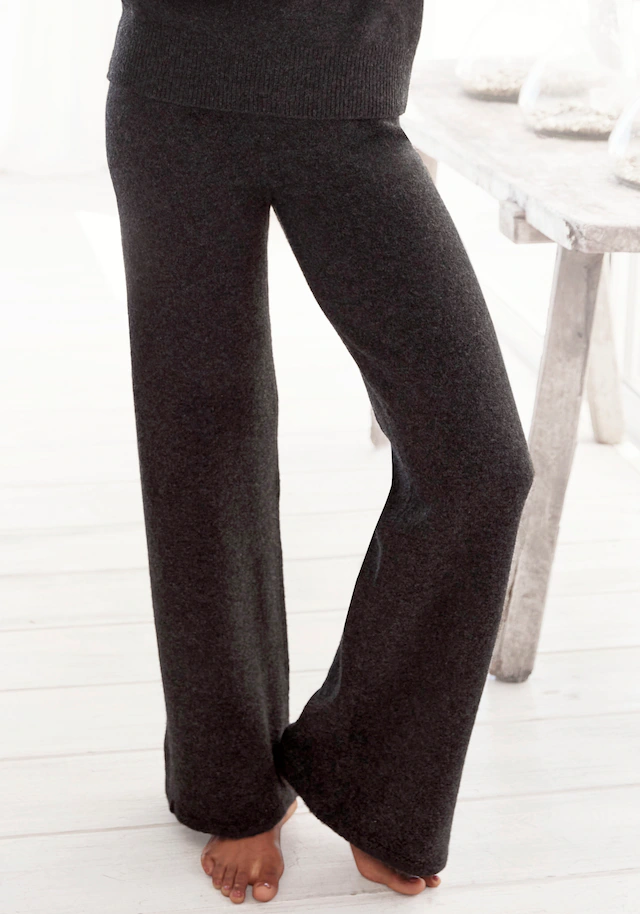 LASCANA Strickhose mit Rippbündchen, Loungewear