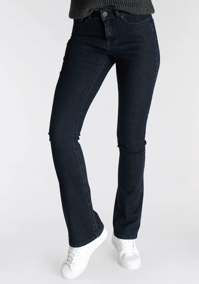 Arizona Bootcut-Jeans »Ultra Soft« elastische Passform,ausgestellte Beinform,hohe Leibhöhe