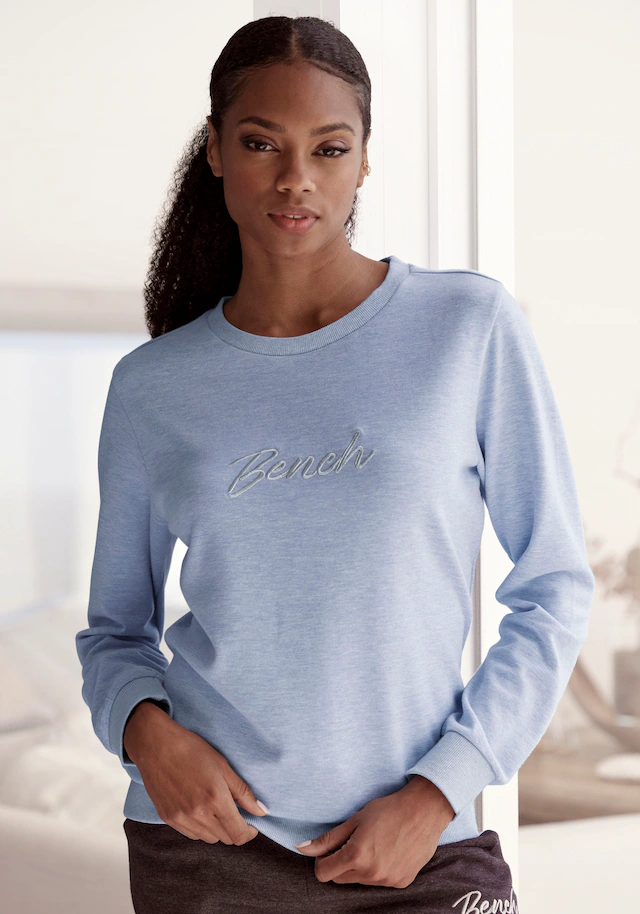 Bench. Loungewear Sweatshirt , mit glänzender Logostickerei, Loungewearn