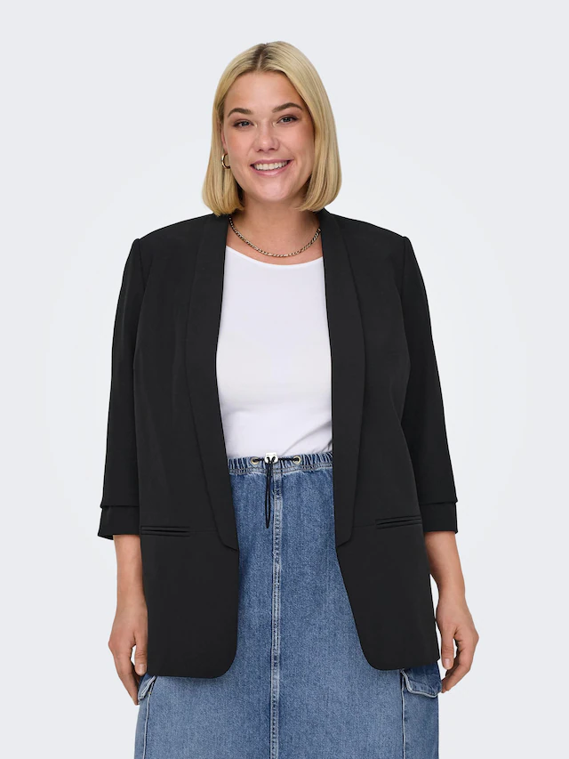 ONLY CARMAKOMA Kurzblazer »CARELLY 3/4 LIFE BLAZER WVN« Kunstfaser mit Stretch