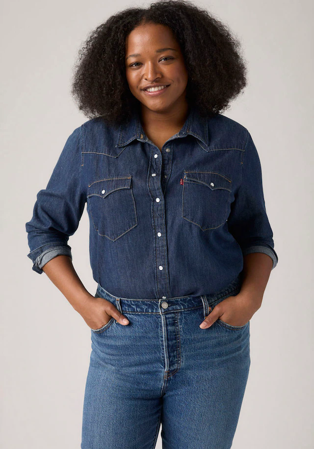 Levi's® Plus Jeansbluse »PL ULTIMATE WESTERN T3« mit Taschen