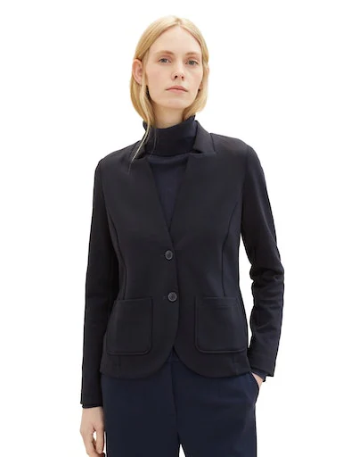 TOM TAILOR Sweatblazer »Fied« mit aufgesetzten Taschen und Struktur