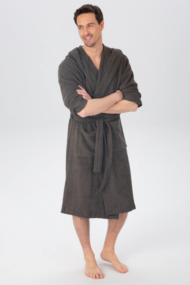 OTTO home Unisex-Bademantel »Sanremo, ideal für Sauna & Spa, Hotelbademantel, Morgenmantel« 1 Stk. mit Taschen, Damen & Herren Bademäntel, S-3XL