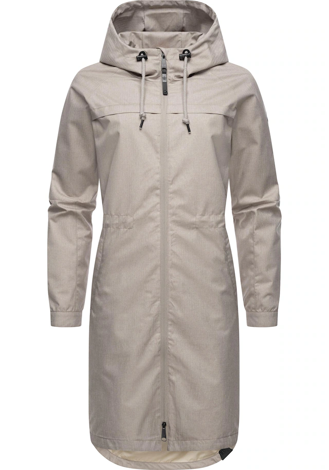 Ragwear Outdoorjacke »Belinka« mit Kapuze Wasserdichte lange und sehr leichte Übergangsjacke
