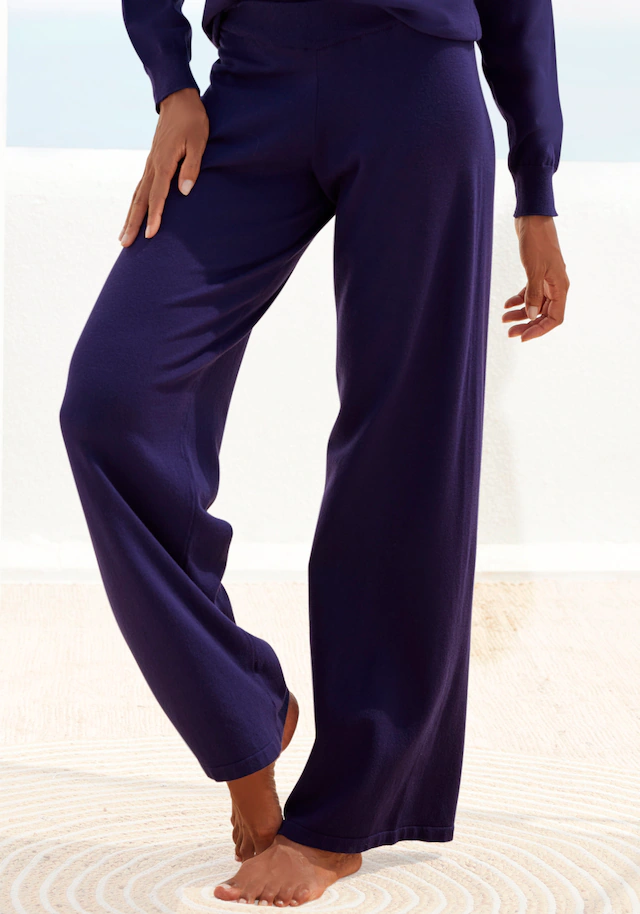 LASCANA Strickhose mit weitem Bein, Loungewear