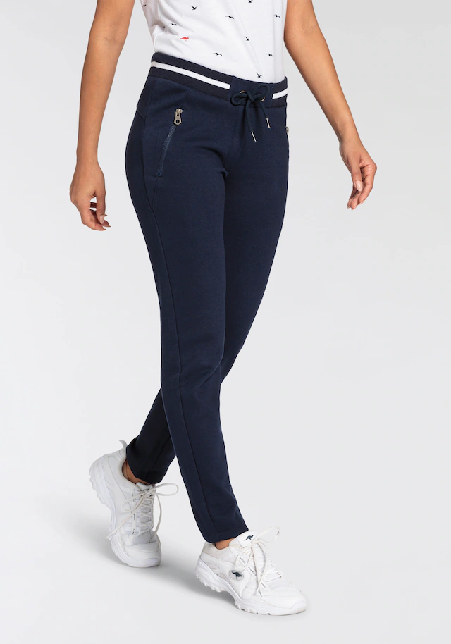 KangaROOS Jerseyhose mit Piqué-Struktur und Streifen-Detail