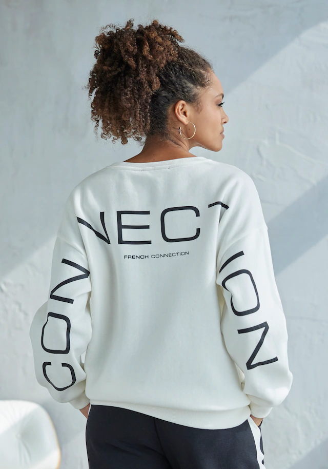 French Connection Sweatshirt , mit Schriftzug auf dem Rückenn
