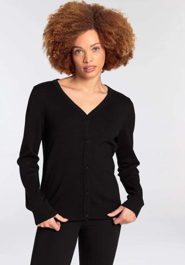 Flashlights Strickjacke leichter Übergangsstrick mit Knopfleiste
