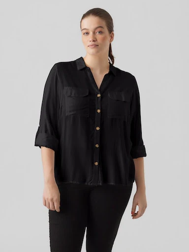 Vero Moda Curve Hemdbluse »VMBUMPY L/S SHIRT NEW CURVE GA NOOS«