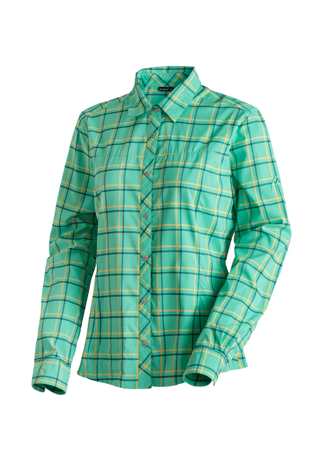 Maier Sports Funktionsbluse »Kendra L/S W« Damen Bluse, leichte Langarmbluse, Blusen-Shirt, Karobluse, Reg Fit