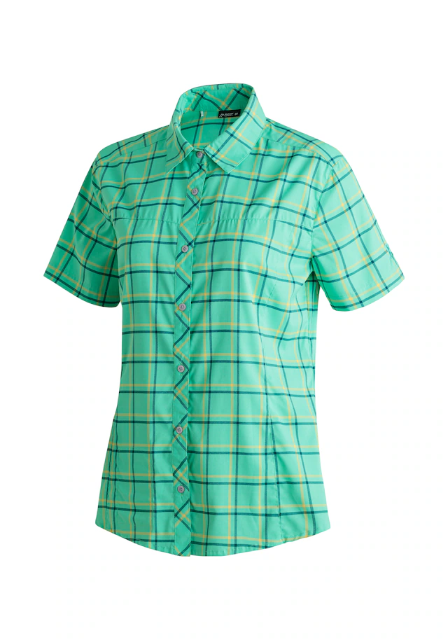 Maier Sports Funktionsbluse »Kendra S/S W« Damen Bluse, leichte Kurzarmbluse, Blusen-Shirt, Karobluse, Reg Fit