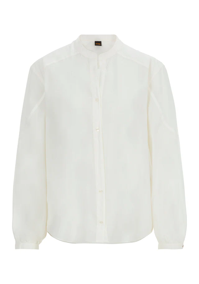 BOSS ORANGE Klassische Bluse »Berday Premium Damenmode« mit Ballonärmeln