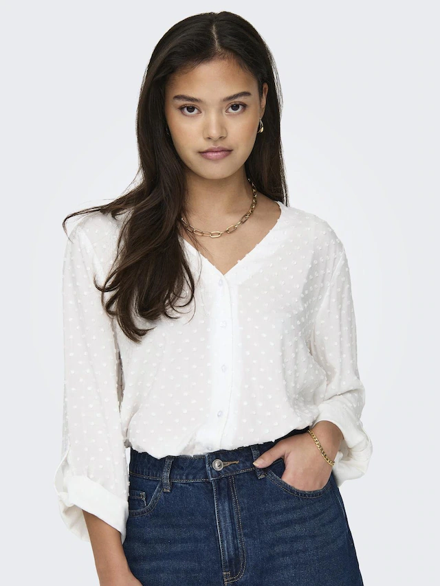 JDY Shirtbluse »JDYDIANA LIFE 7/8 DOBBY SHIRT WVN NOOS«