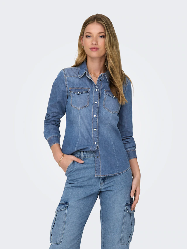 ONLY Jeansbluse »ONLALEXA L/S DNM SHIRT FS NOOS«