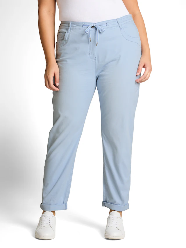 TOM TAILOR PLUS Jogger Pants im 5-Pocket-Stil mit Stretch und Bindeband