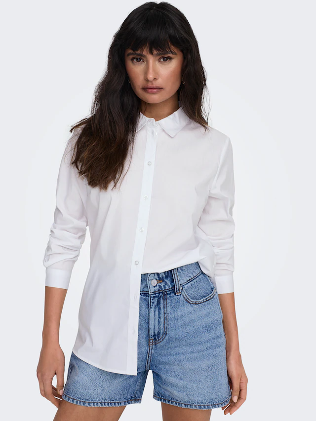 JDY Hemdbluse »JDYMIO L/S SHIRT WVN NOOS« unifarben oder gestreift